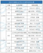 武汉易学堂教育独家资讯：2022年湖北自考全年时间安排表